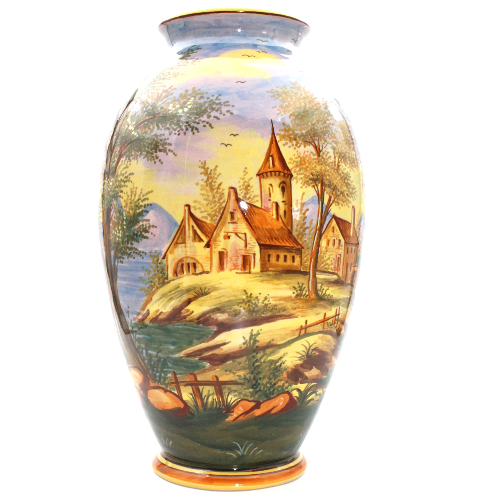 Vaso in ceramica, manifattura Minghetti